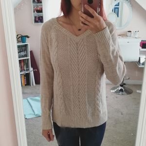 Beige Faded Glory Sweater